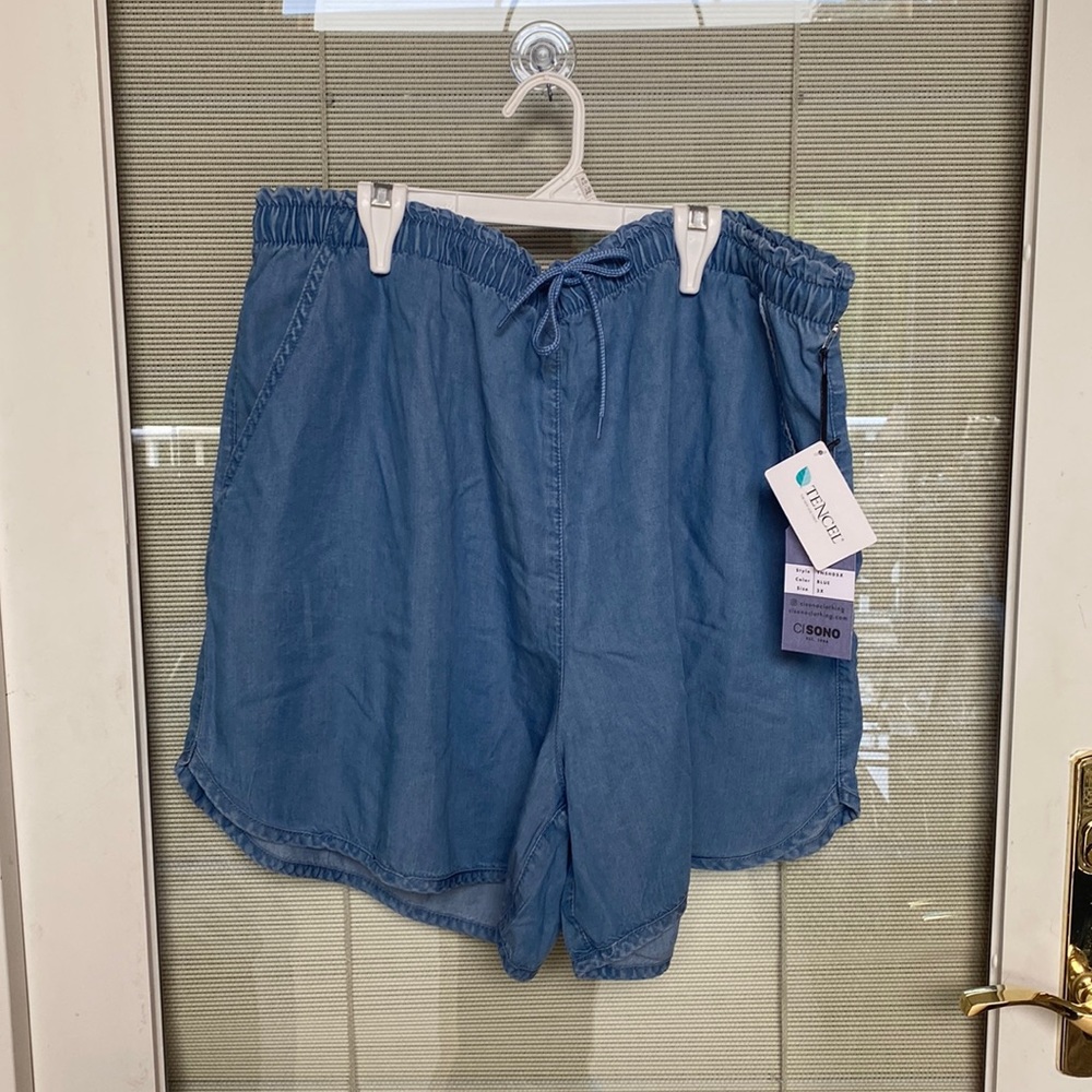 NWT Ci Sono Clothing Size 3X Chambray Shorts